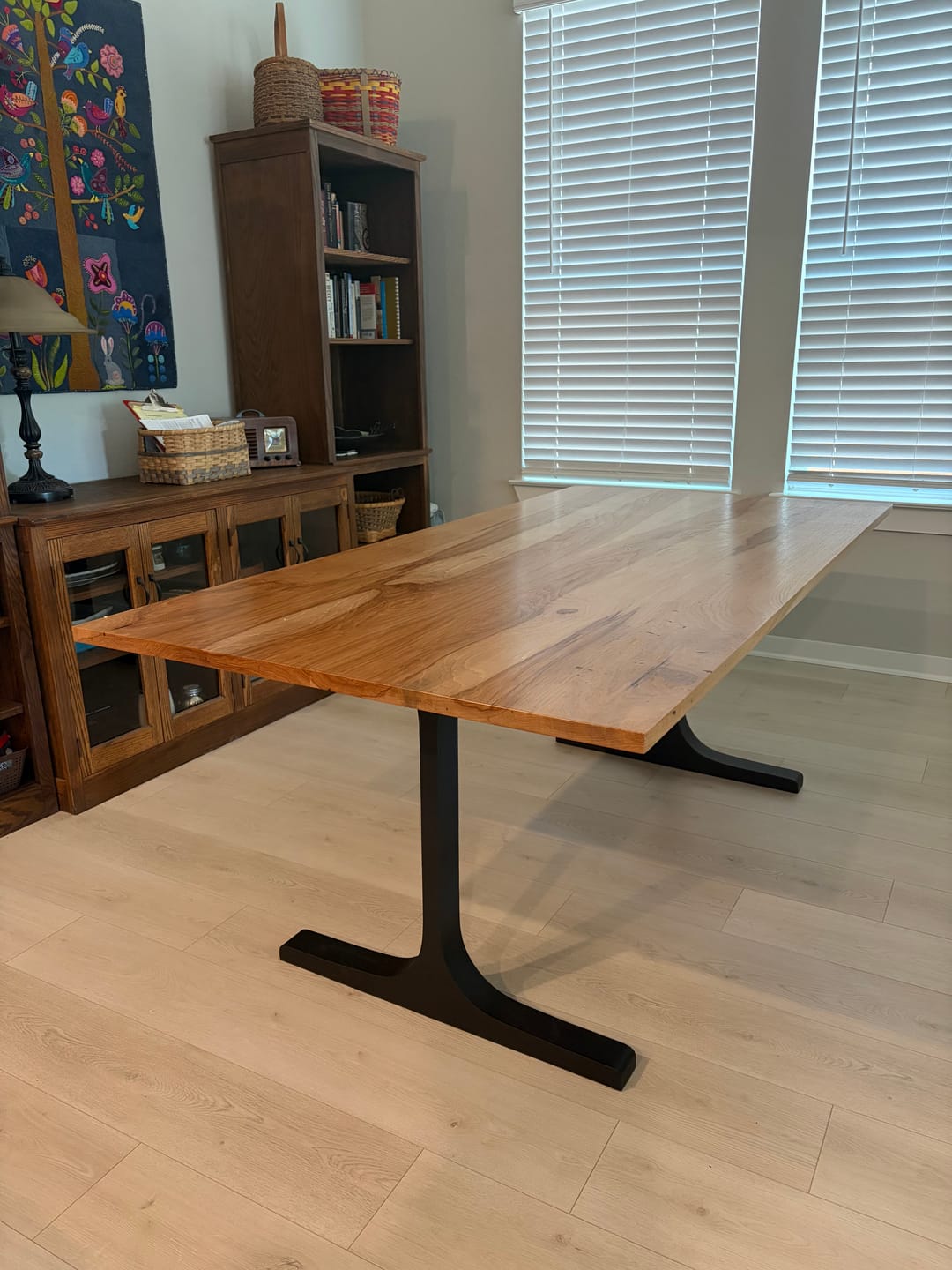 Customer photo review of Table Legs 402/438 Wineglass 28” H Minimalist for Woodworking