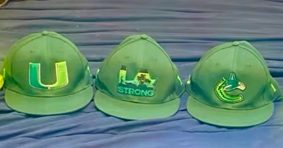 Customer photo review of Custom Green 3D Puff Embroidery Flat Embroidery Casual Sport Baseball Cap