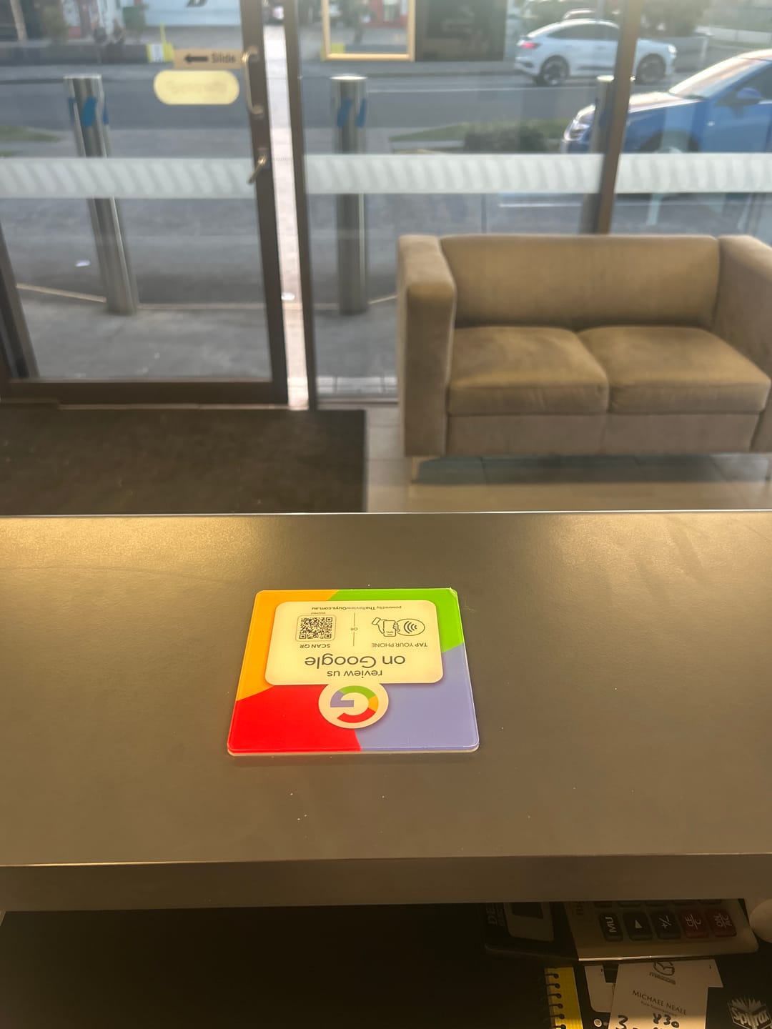 Customer photo review of Google Review NFC Plate +  QR Code
