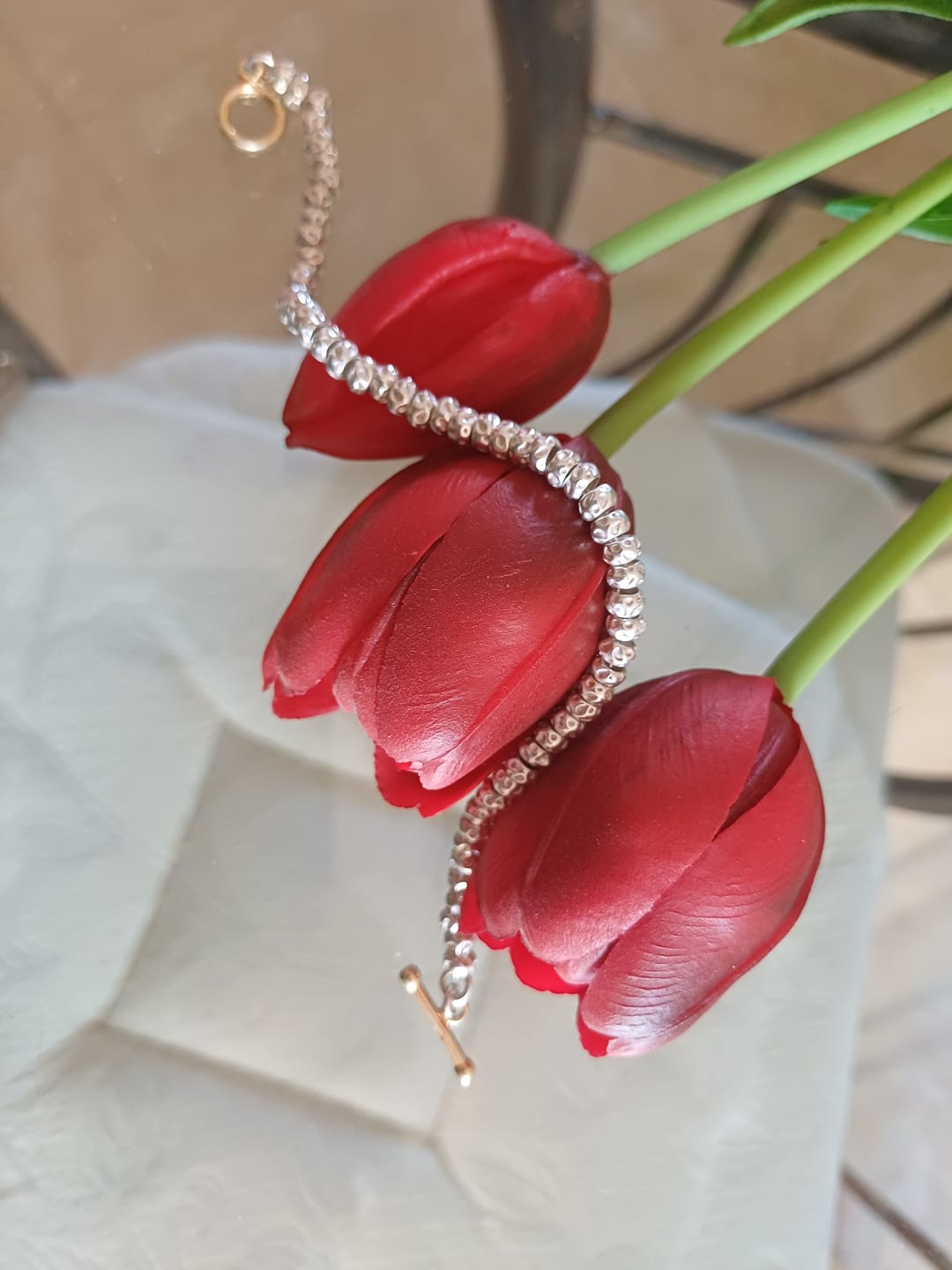 Customer photo review of CREA IL TUO BRACCIALE GRANELLI BOMBATI E TONDEGGIANTI - Argento e Oro