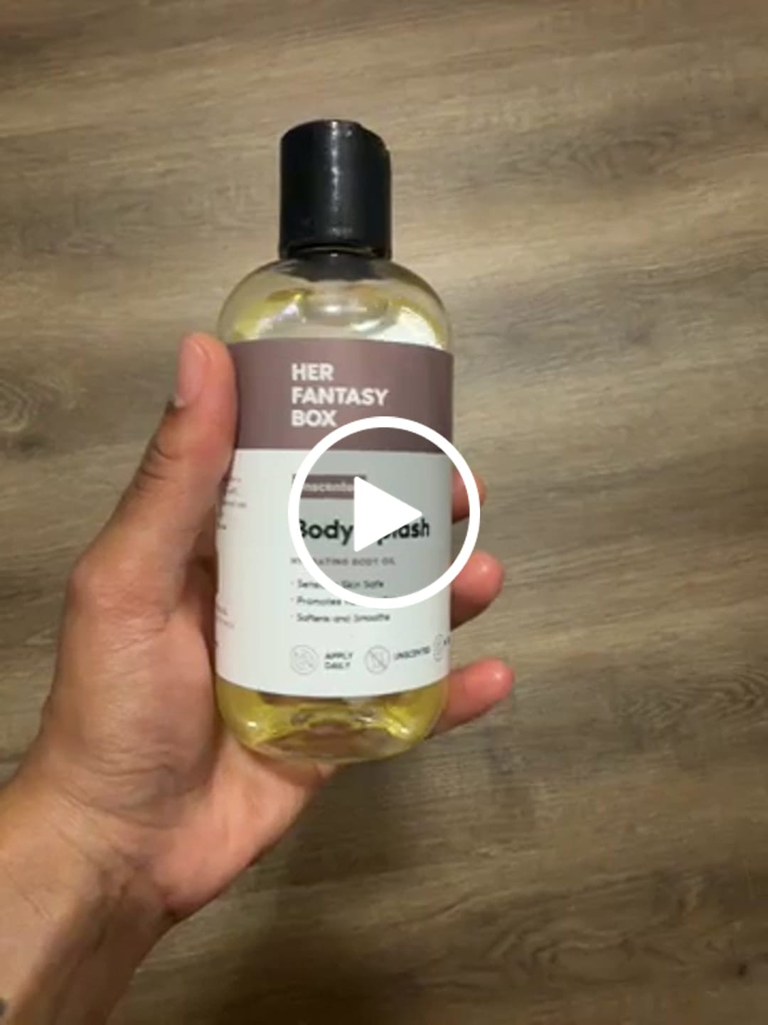 Customer video review of Body Splash - Skin Smoothing Body Oil (Unscented)