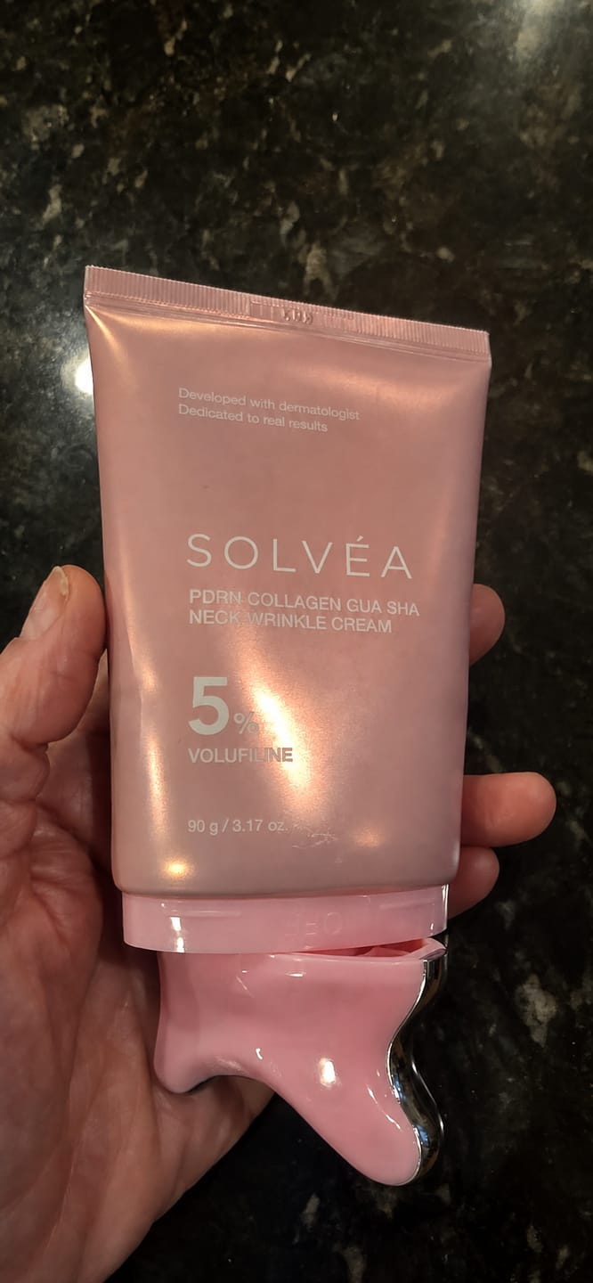 Customer photo review of PDRN Collagen Gua Sha Neck Wrinkle Cream