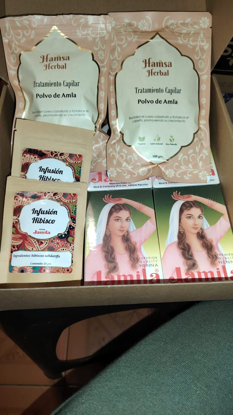 Customer photo review of Henna Jamila Hair -  Cobrizo Natural y Duradero