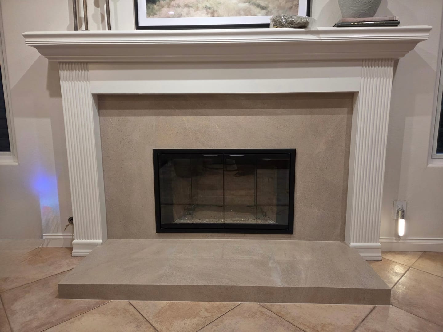 Customer photo review of Rainbow Fireplace Glass Doors | Custom Prefab Fit