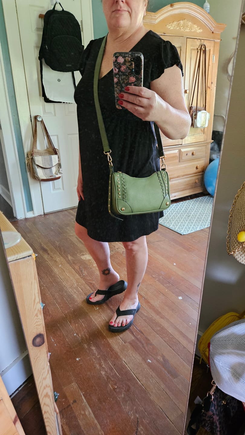 Customer photo review of Artemis Vegan Detailed Crossbody