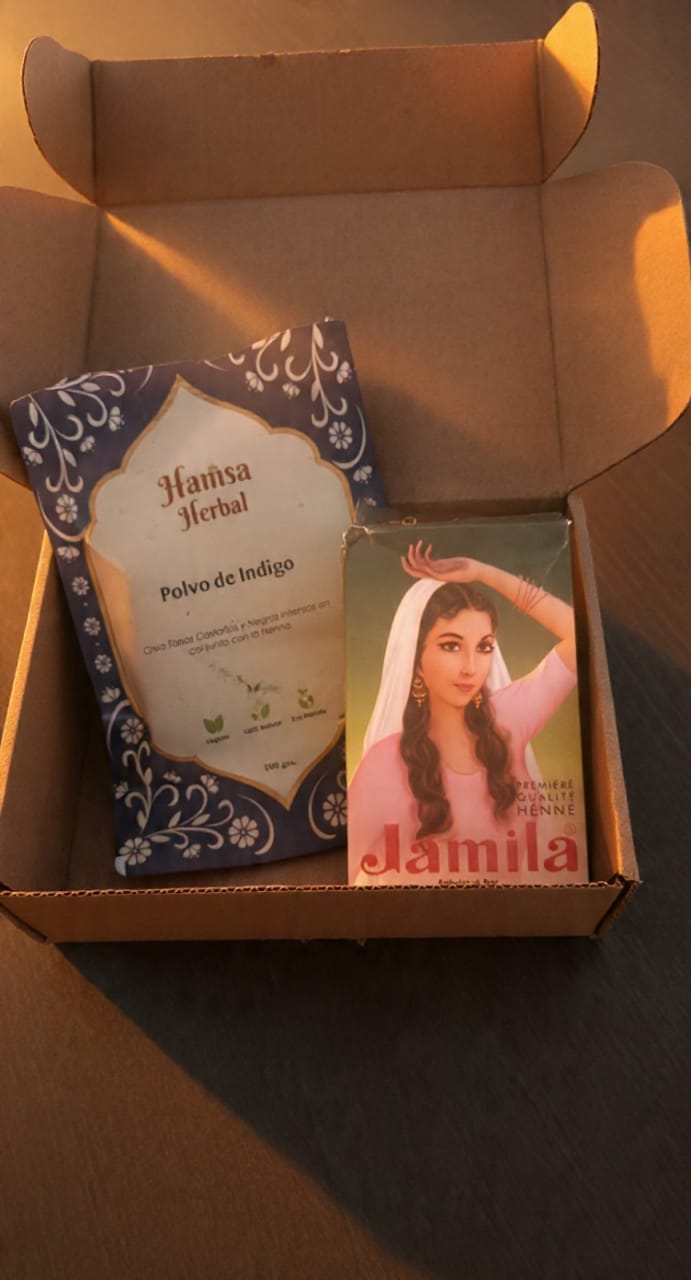 Customer photo review of Henna Jamila Hair -  Cobrizo Natural y Duradero