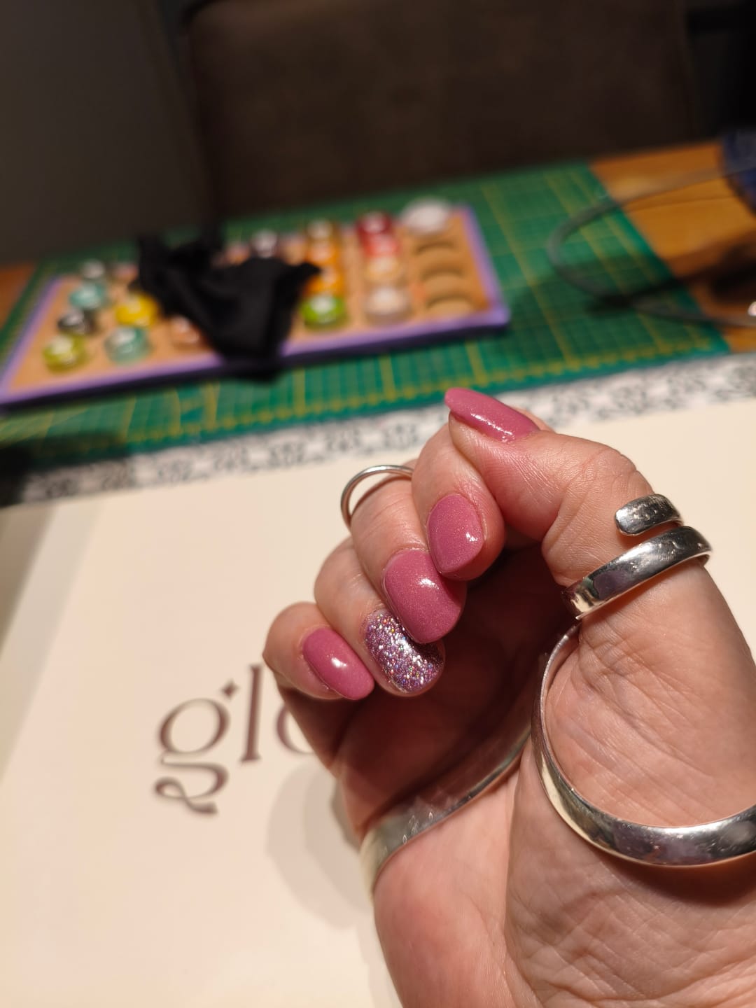 Customer photo review of Mauve Whisper Dipping Powder