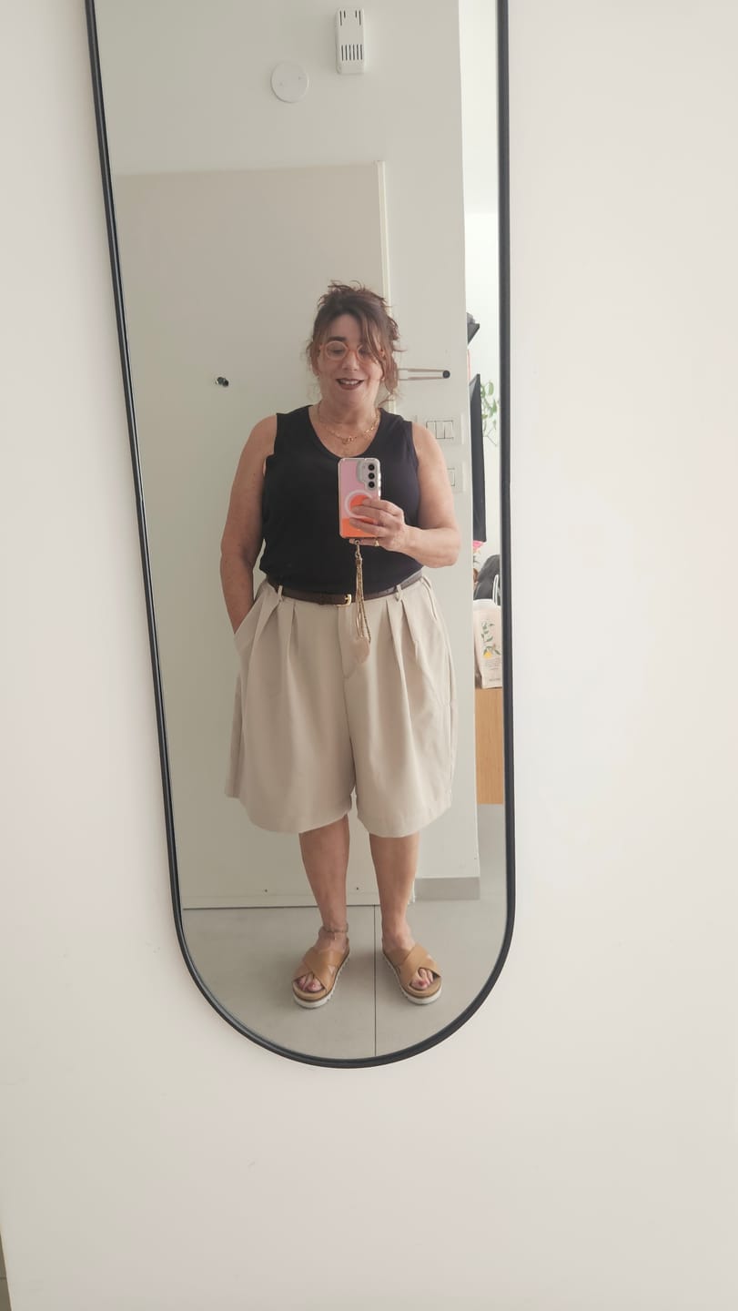 Customer photo review of מכנסי ברק - בז'