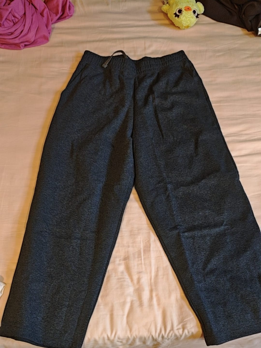 Customer photo review of Unisex Wide Leg Sweatpants With Adjustable Cuffs