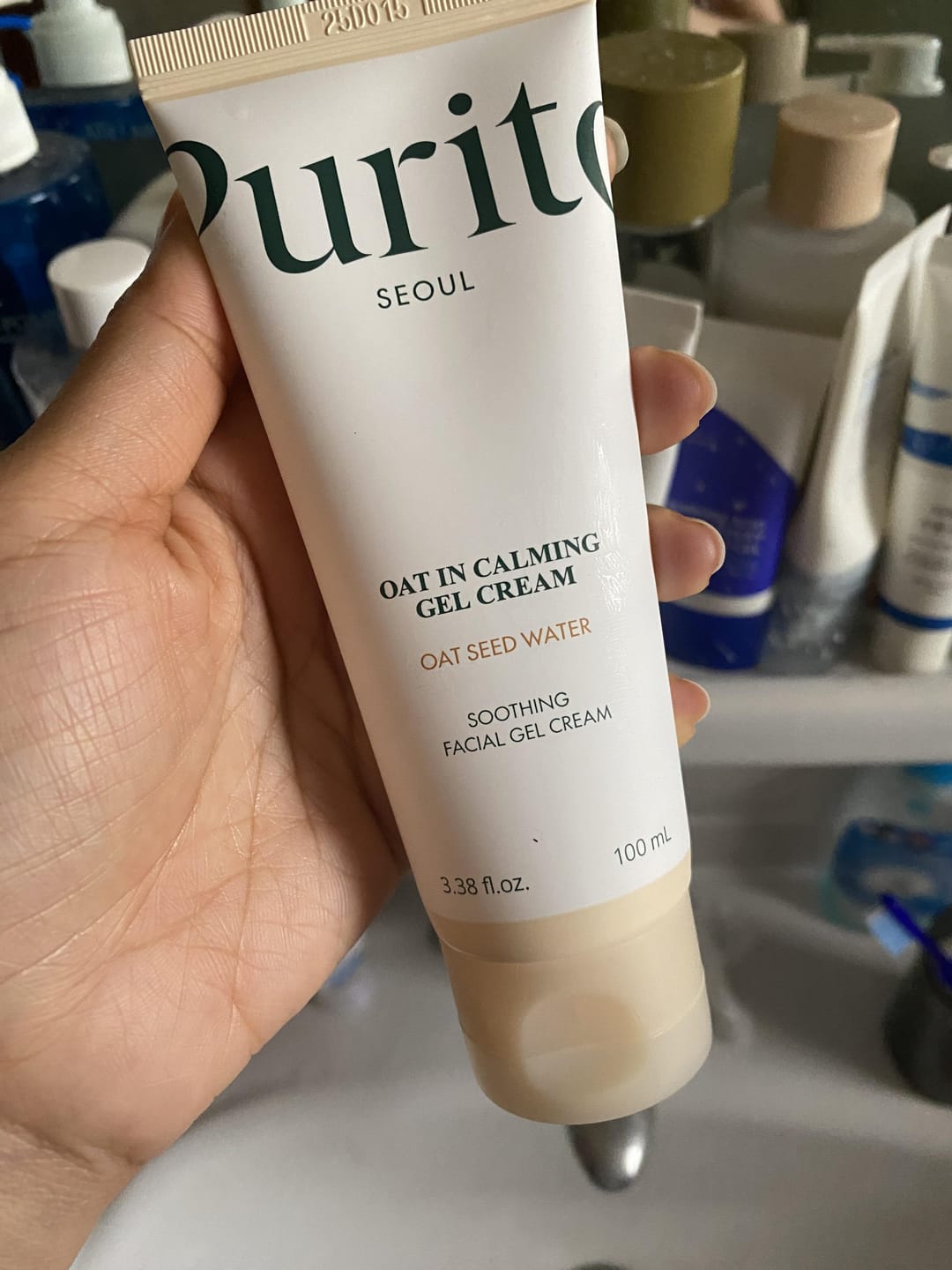Customer photo review of Nomierinošs gelveida krēms ar pantenolu Purito Oat-In Calming Gel Cream