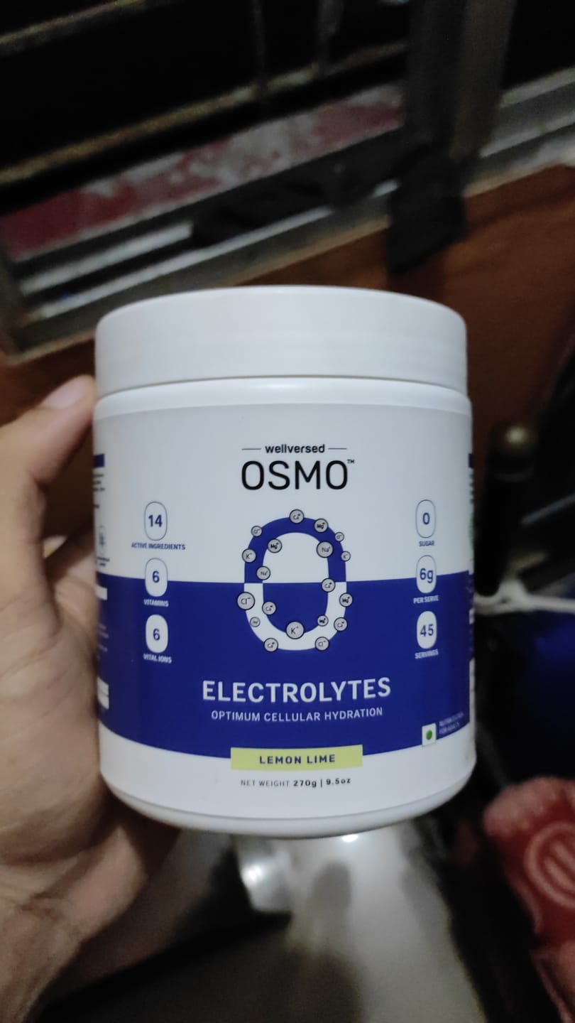 Customer photo review of OSMO - Electrolyte Hydration Blend (Advanced Salts + Taurine & Vitamins) | Lemon & Lime (270g, 45 Servings)