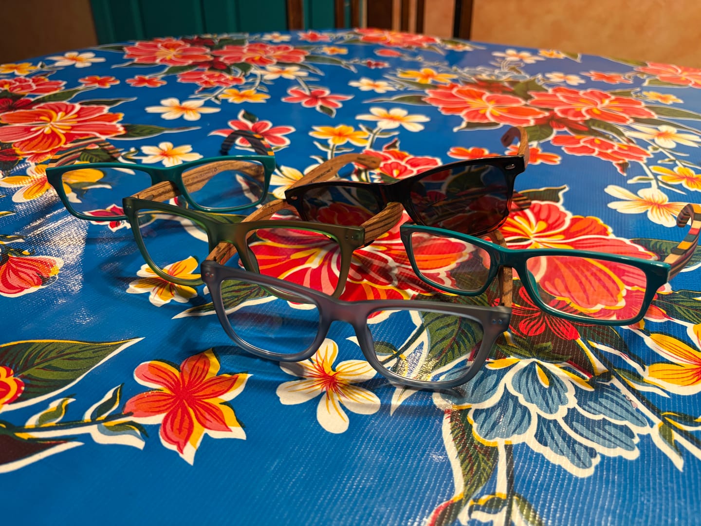 Customer photo review of SEAGLASS BLUE LIGHT READERS