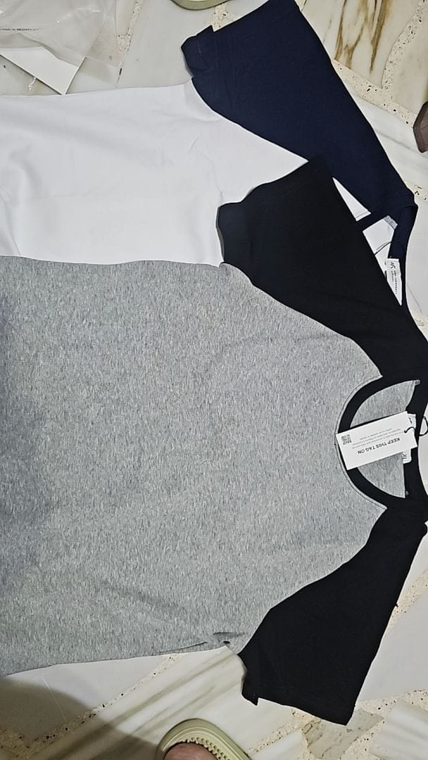 Customer photo review of Raglan Cotton Baby Tee
