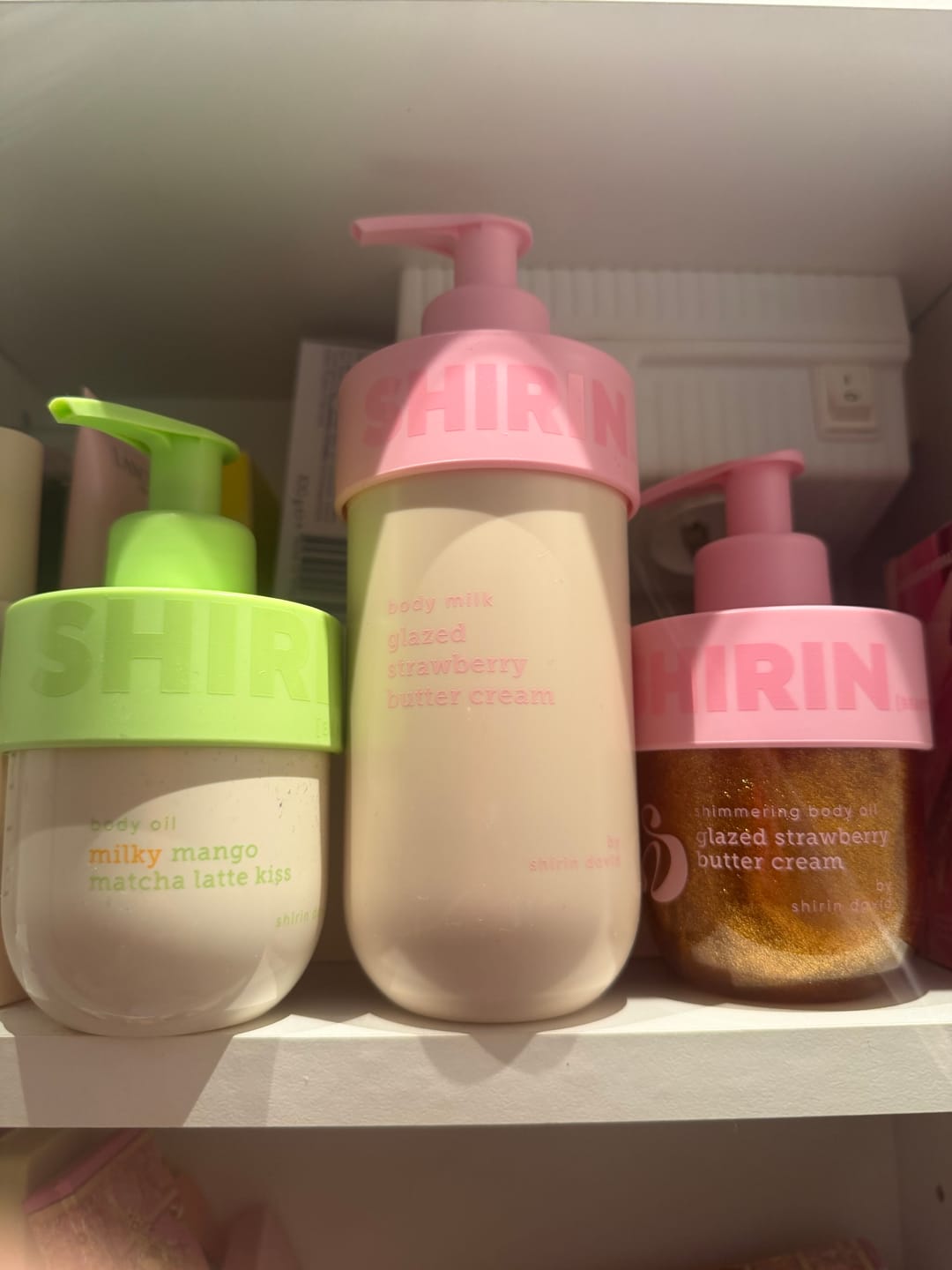 Customer photo review of Shimmering Body Oil Glazed Strawberry Butter Cream