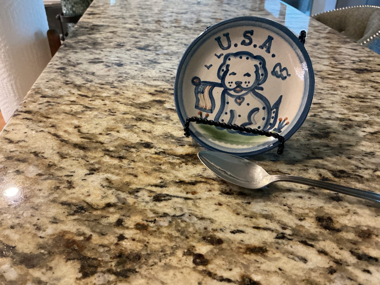 Customer photo review of Patriotic Pup Coaster