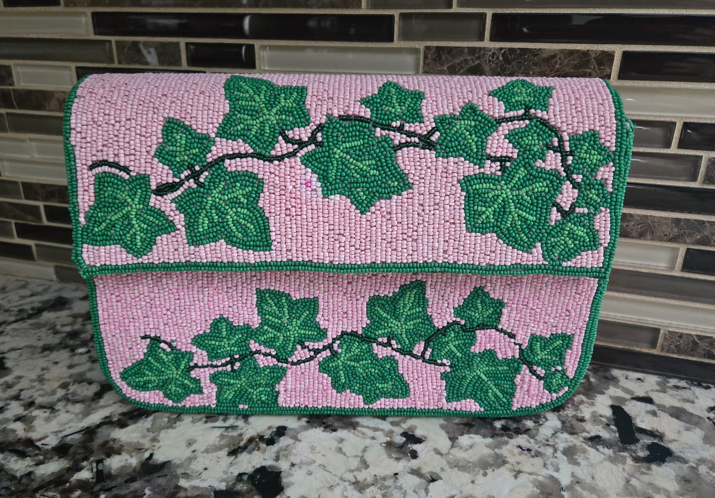 Customer photo review of Ivy Bloom Beaded Bag