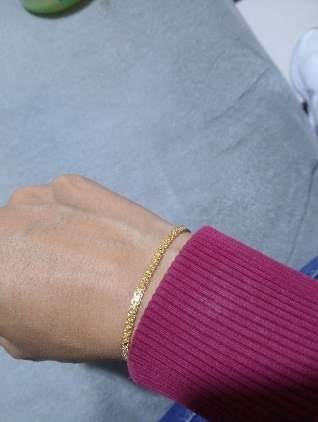 Customer photo review of Pulsera Bismarck en Oro laminado 18k
