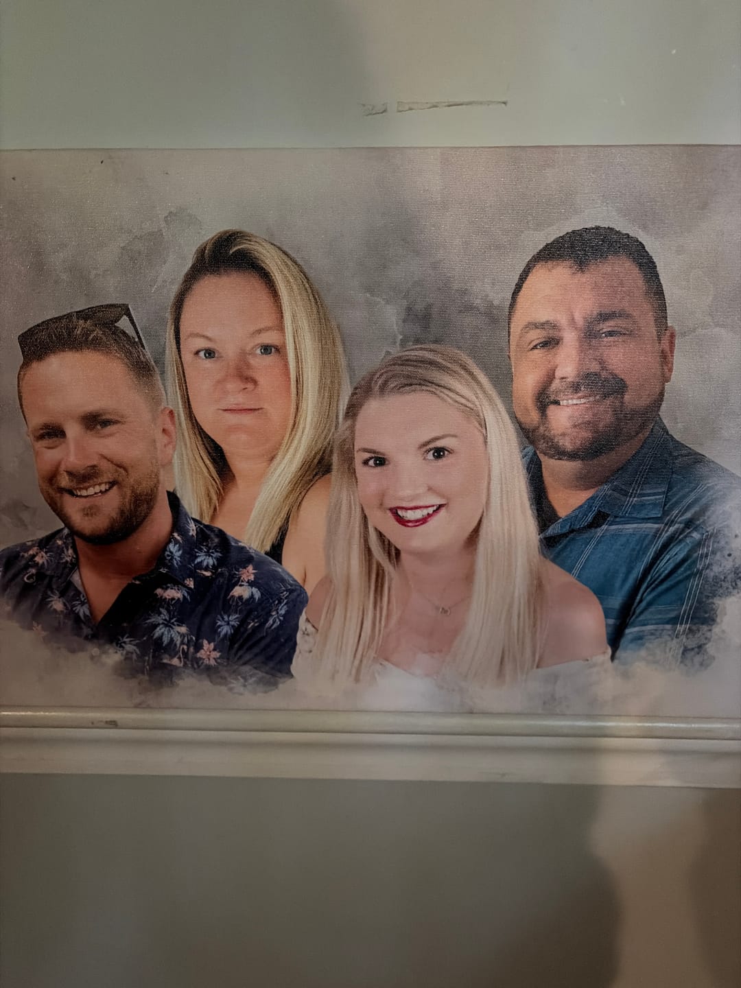 Customer photo review of Add Loved One to Photo, Family Portrait From Different Photos, Combine Photos Canvas, Christmas Gift, Memorial Gift for Dad Mom, Add Passed Away