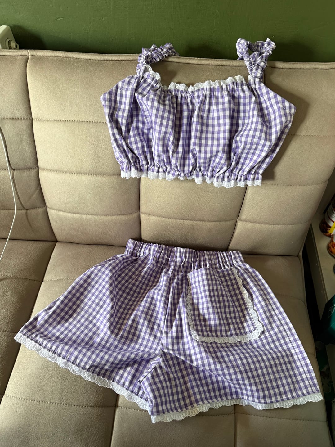 Customer photo review of 1/4 inch Gingham Polycotton Fabric