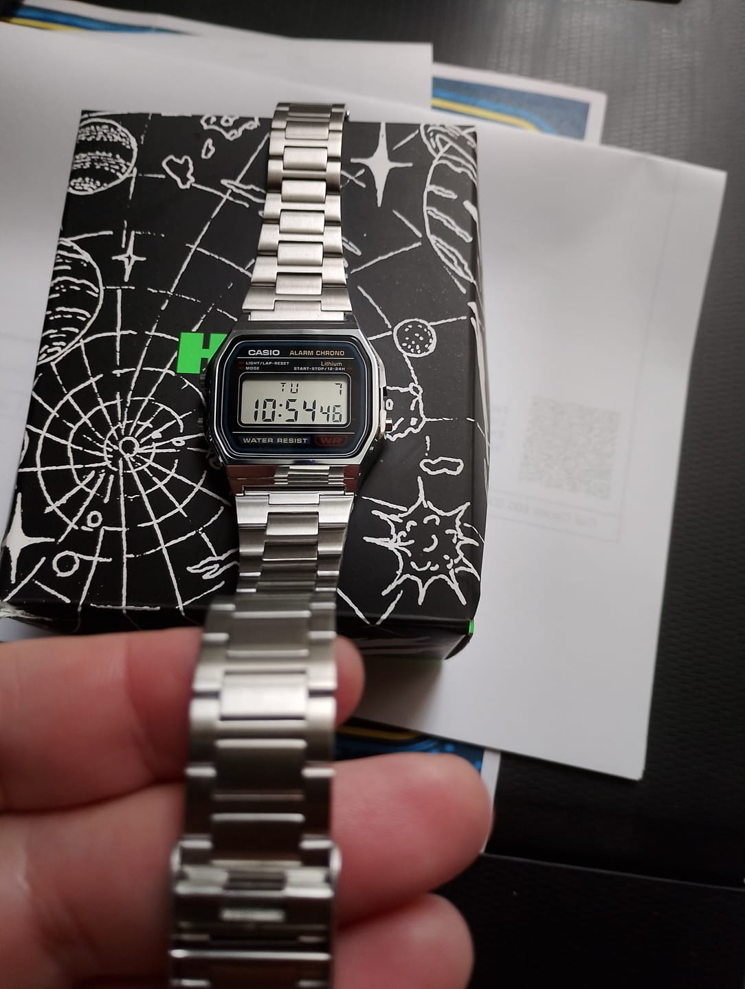 Customer photo review of Reloj Casio Vintage A158WA-1DF Azul/Plateado
