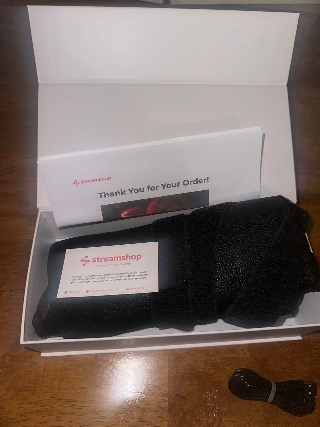 Customer photo review of Small Red Light Therapy for Dogs Coat