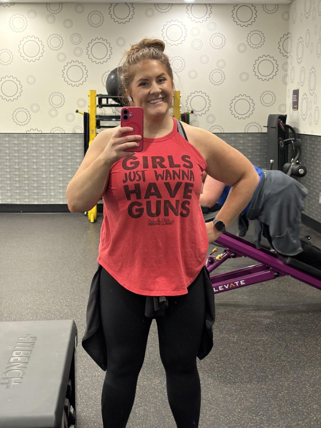 Customer photo review of Girls Have Guns Rocker Tank