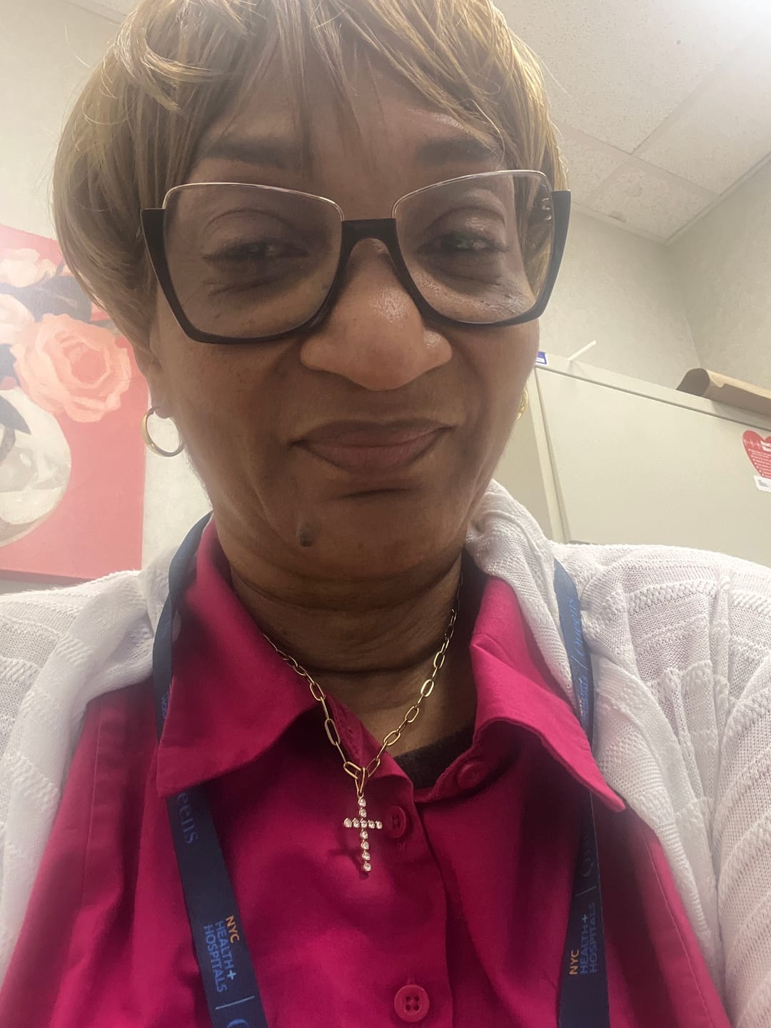 Customer photo review of Bezel Cross Pendant