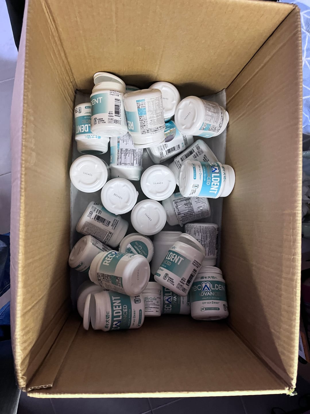 Customer photo review of Recaldent Gum - Buy 4, Get 5Tubs