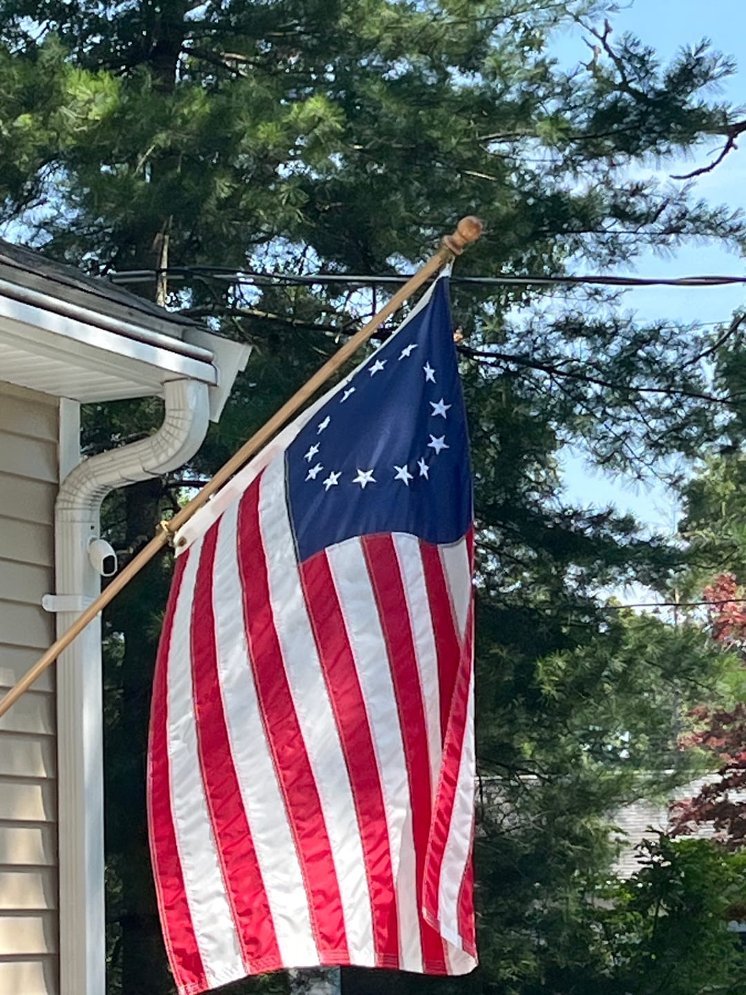 Customer photo review of 3' x 5' Betsy Ross Flag Set
