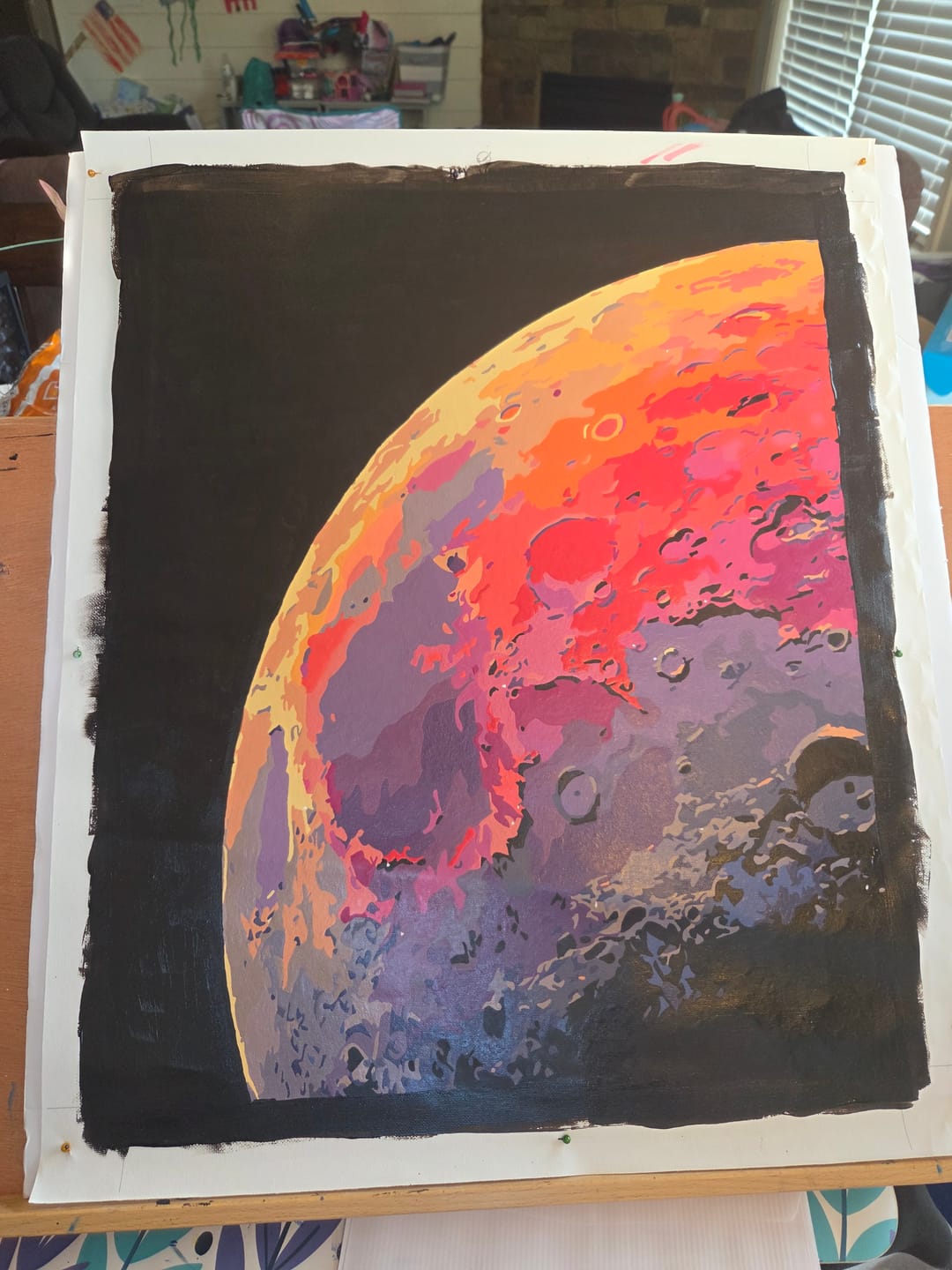 Customer photo review of Moon Side | Paint by Number