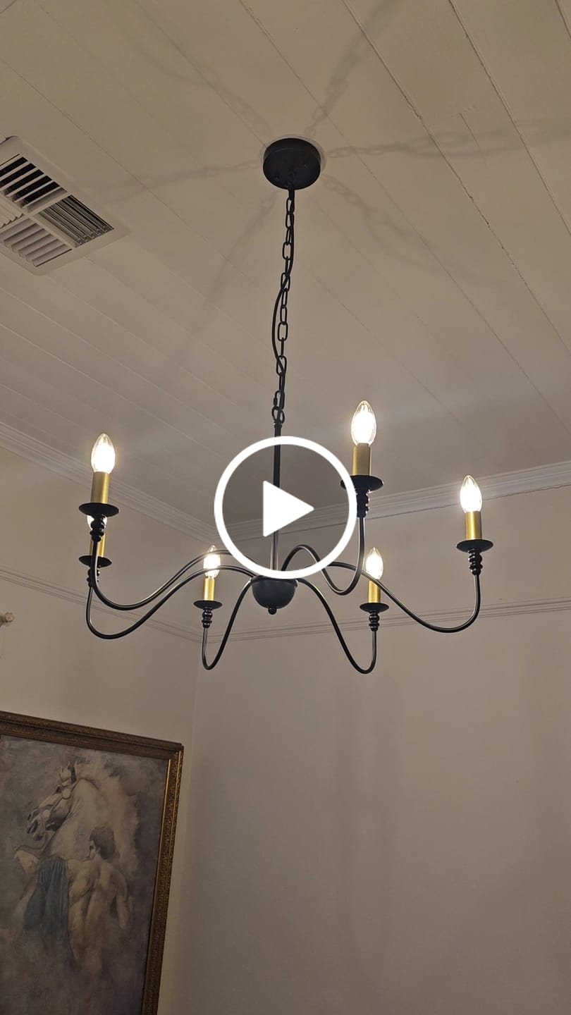 Customer video review of Classic Traditional  6-Light Candle Chandelier