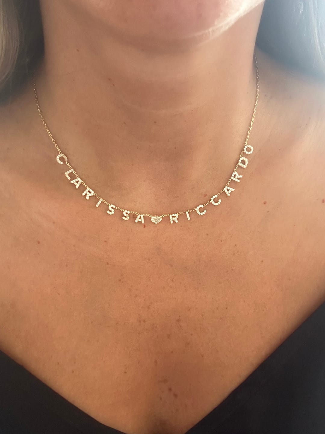 Customer photo review of Collana MINI LETTERS BRIGHT