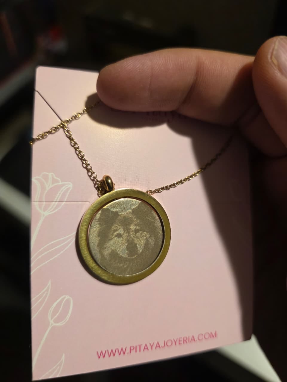 Customer photo review of Collar Memory  Personalizado
