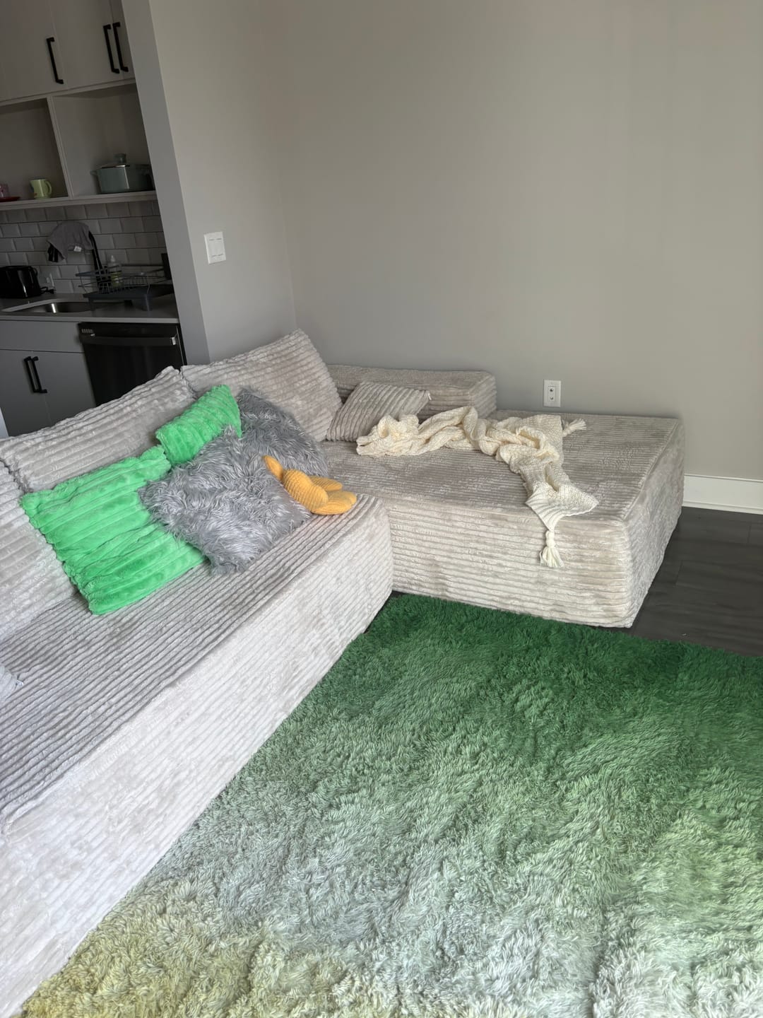 Customer photo review of InnovarHome Astra Sleeper Sectional Sofa