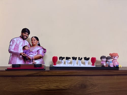 Customer photo review of Personalized Couple & Family Photo Caricature | Unique Gift for Anniversary, Birthday & Special Occasions