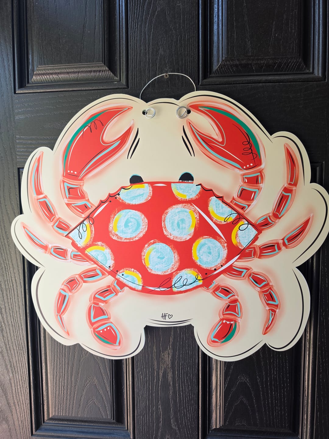 Customer photo review of Cute Crab Door Hanger