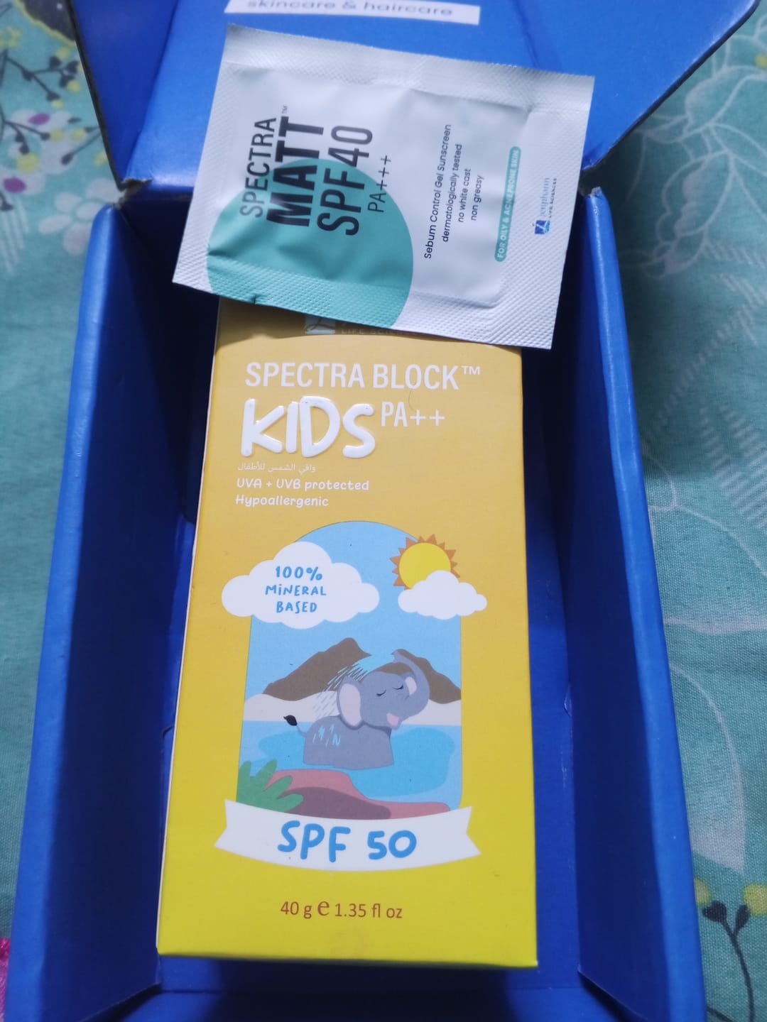 Customer photo review of Spectra Block Kids Spf50