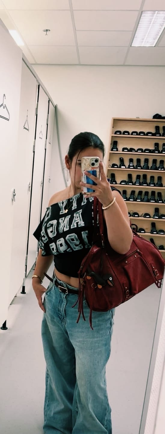 Customer photo review of It girl bag cherry red