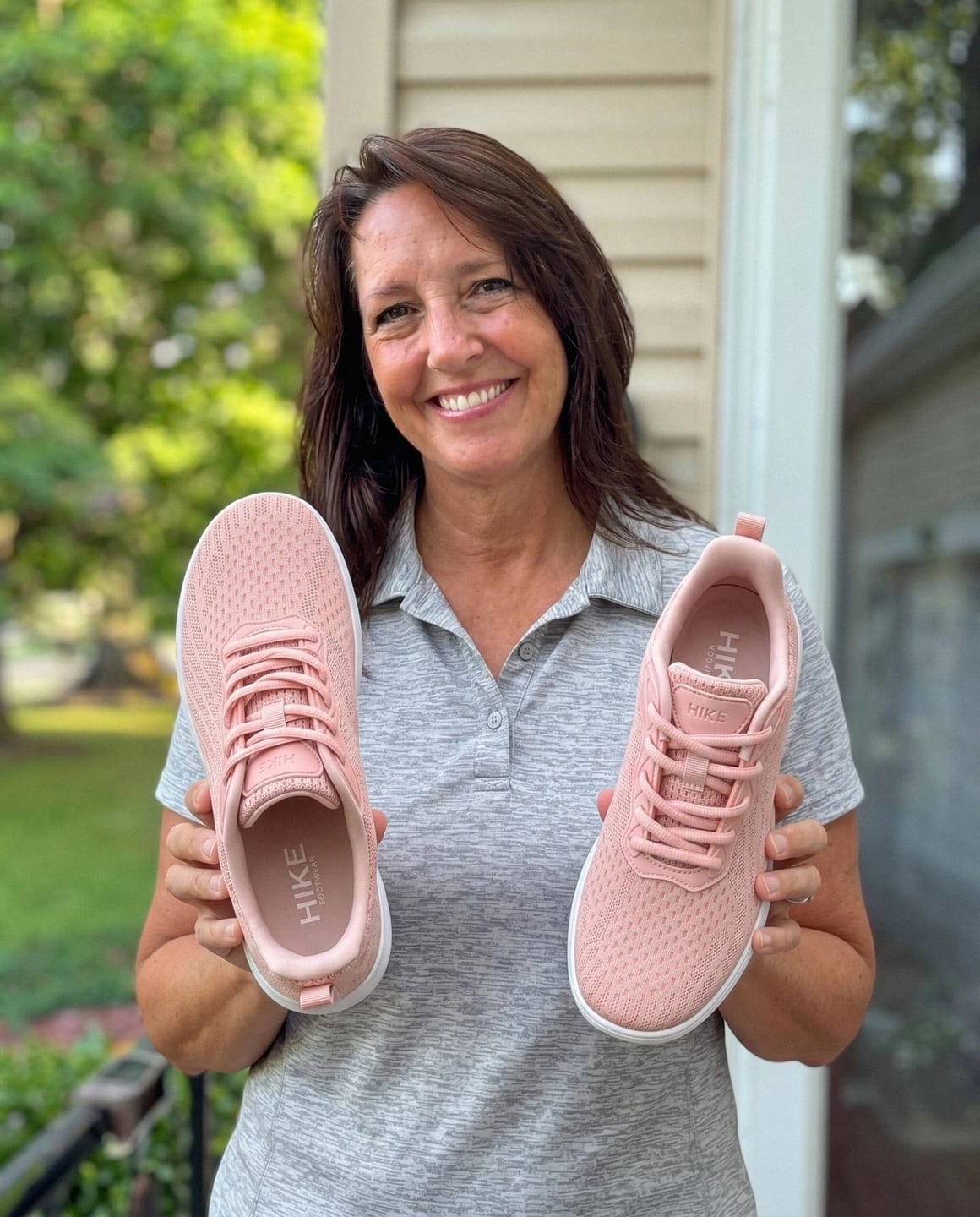 Customer photo review of Rosé Sky — Hands-Free Barefoot Shoes for Pain-Free Walking