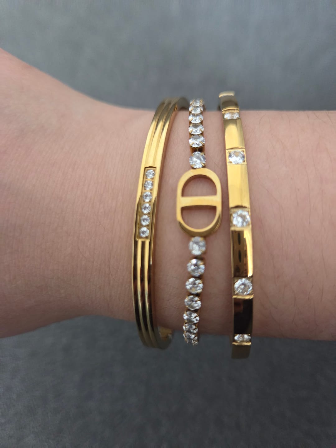 Customer photo review of Tennis Prestige Armband | 18K vergoldet