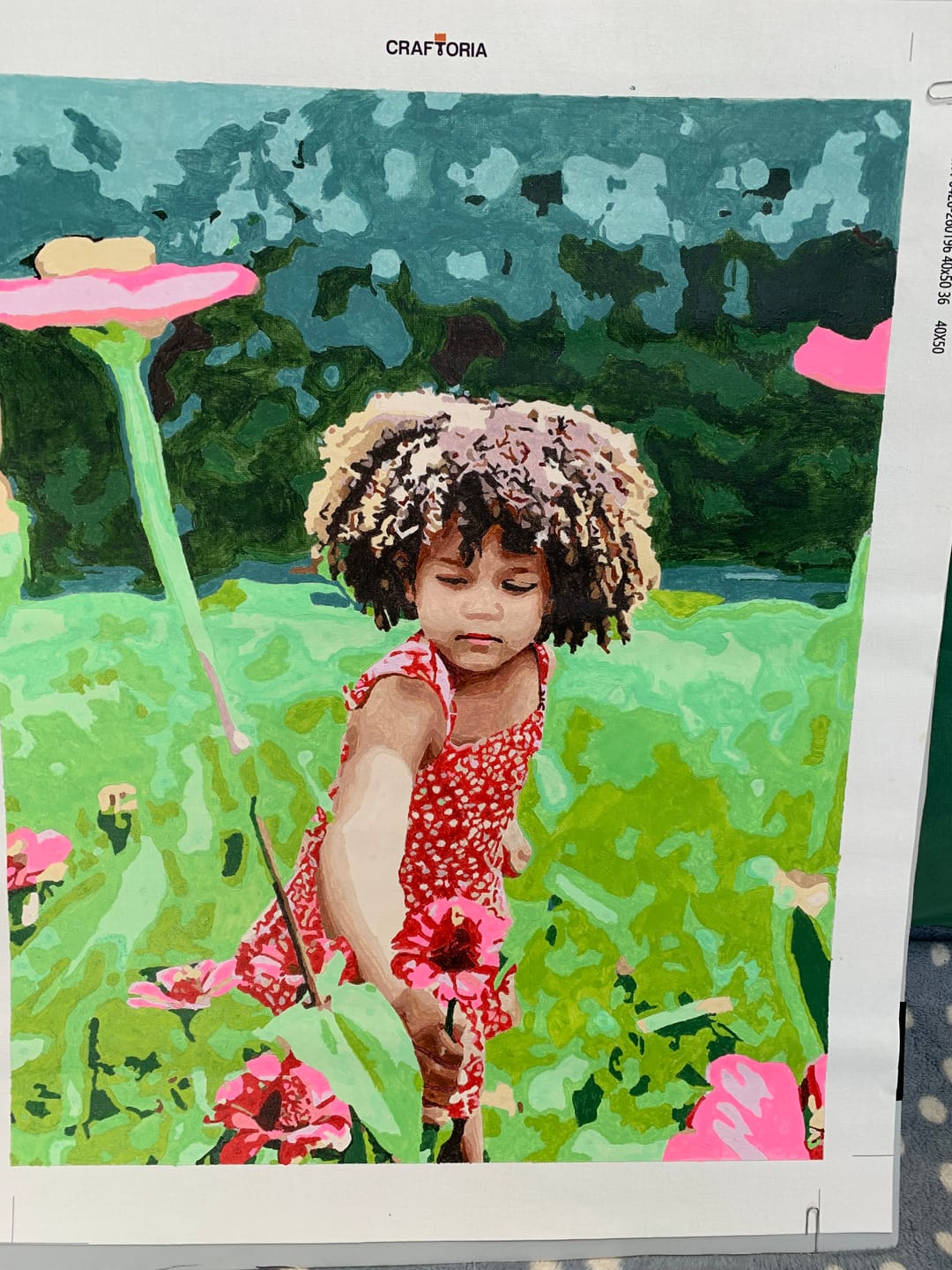 Customer photo review of Custom Paint By Numbers Kit
