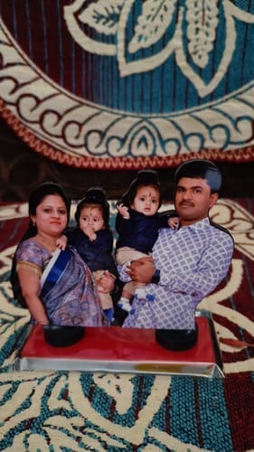Customer photo review of Personalized Couple & Family Photo Caricature | Unique Gift for Anniversary, Birthday & Special Occasions