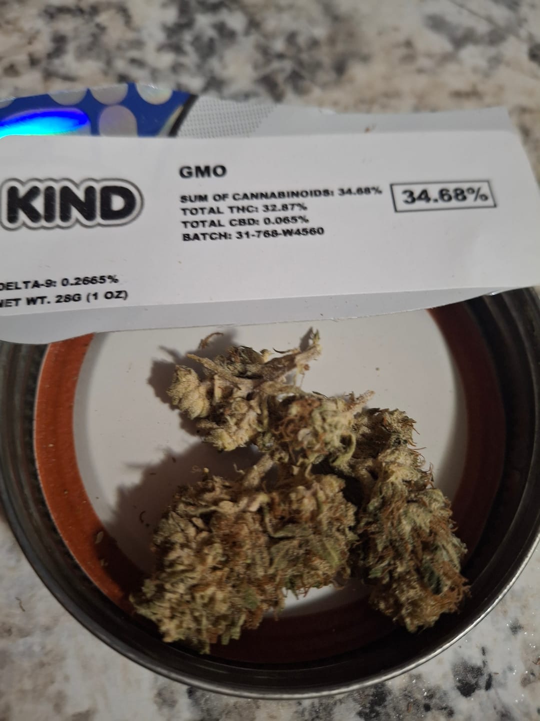 Customer photo review of GMO - 28 Grams - Indica