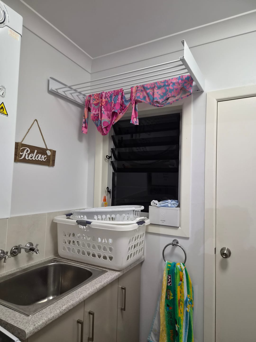 Customer photo review of Wall Mounted Drying Rack - Foldable Indoor and Outdoor Drying Rack