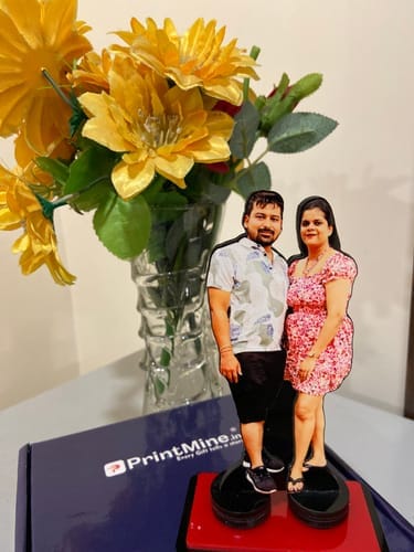 Customer photo review of Personalized Couple & Family Photo Caricature | Unique Gift for Anniversary, Birthday & Special Occasions