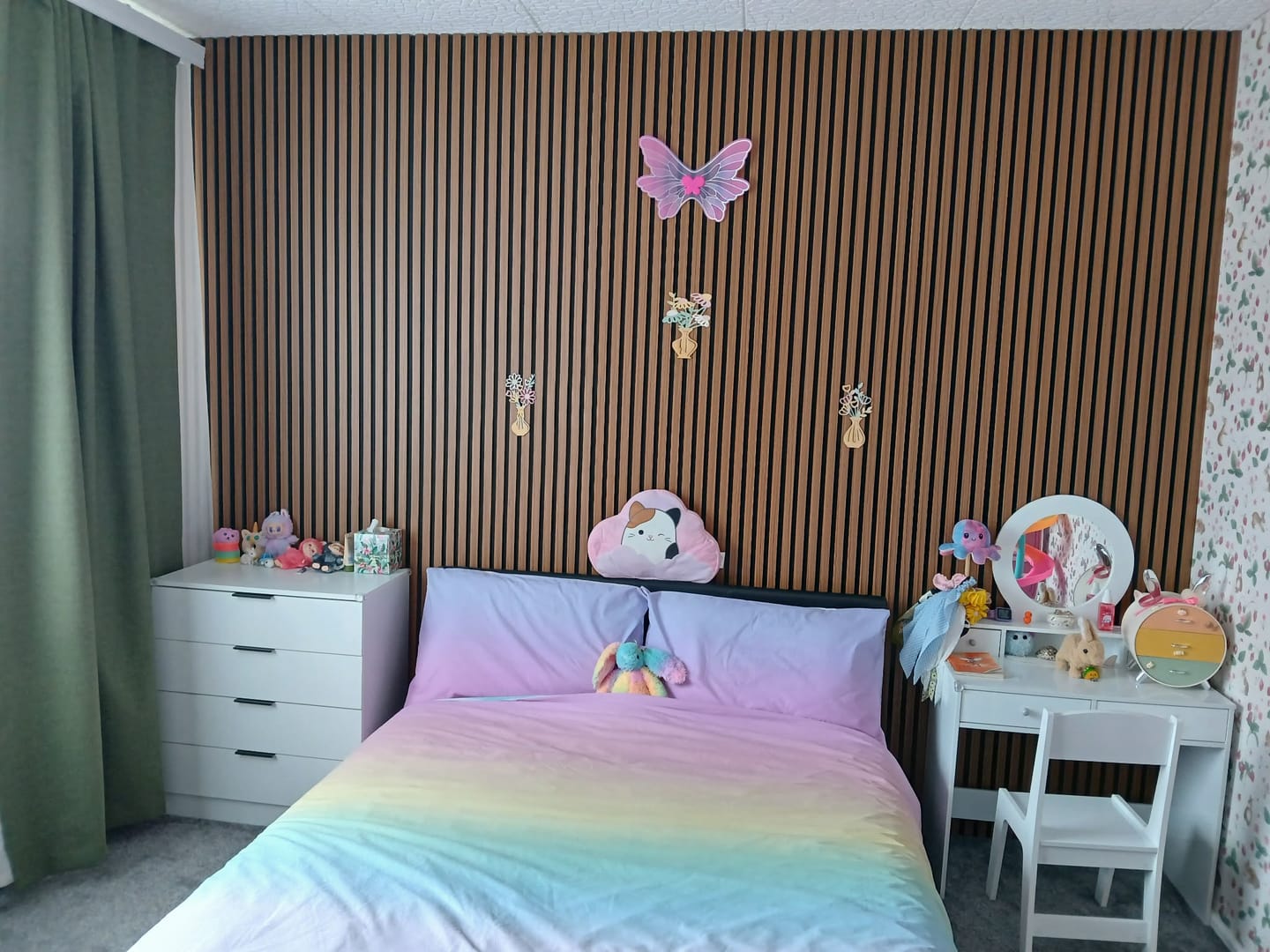 Customer photo review of Premium Acoustic Wall Panels - Teak Oak