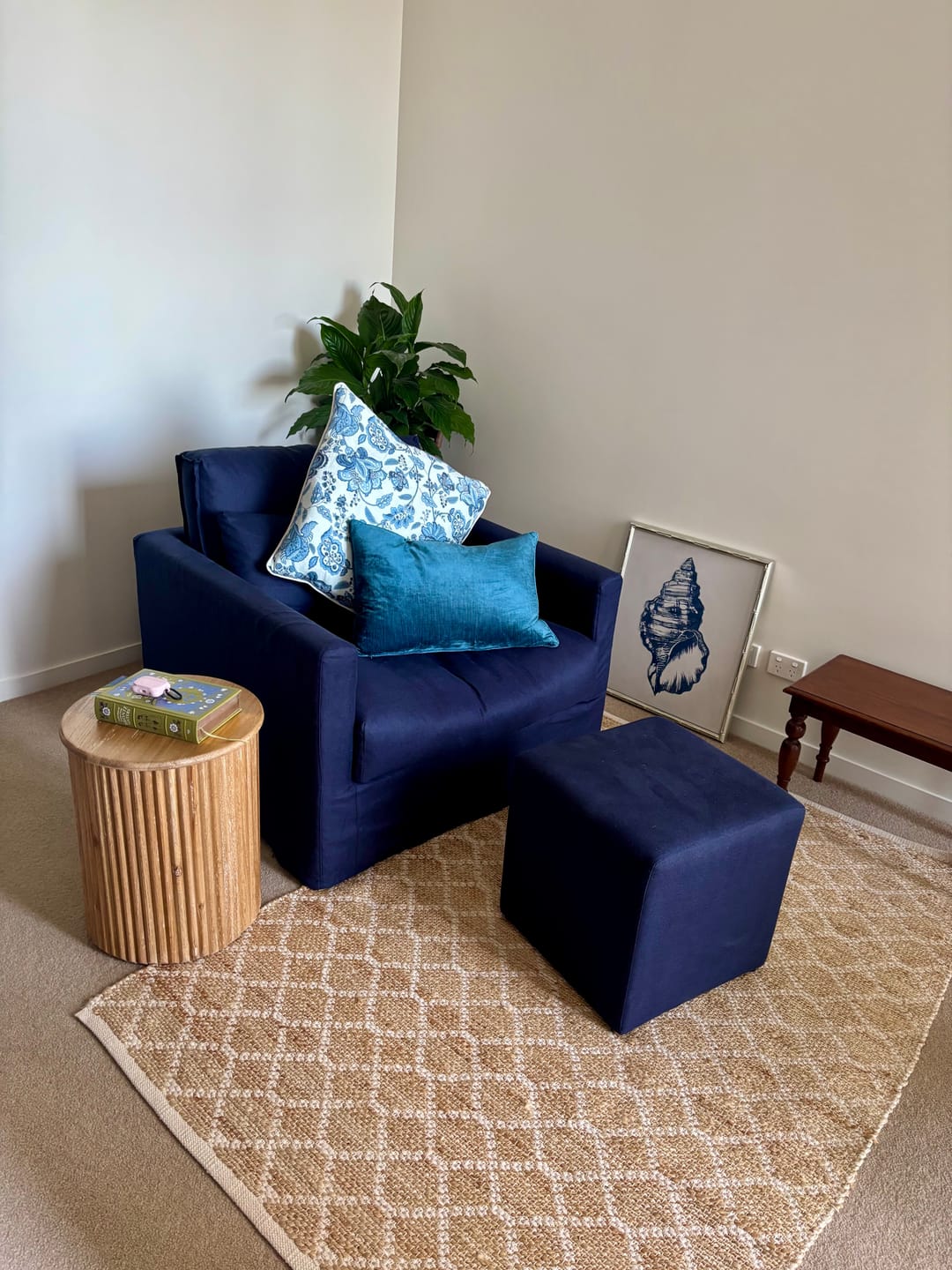 Customer photo review of Capri Slip Cover Linen Armchair