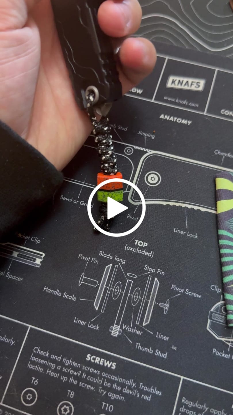 Customer video review of NET Hex Lanyard Bead - Green & Orange