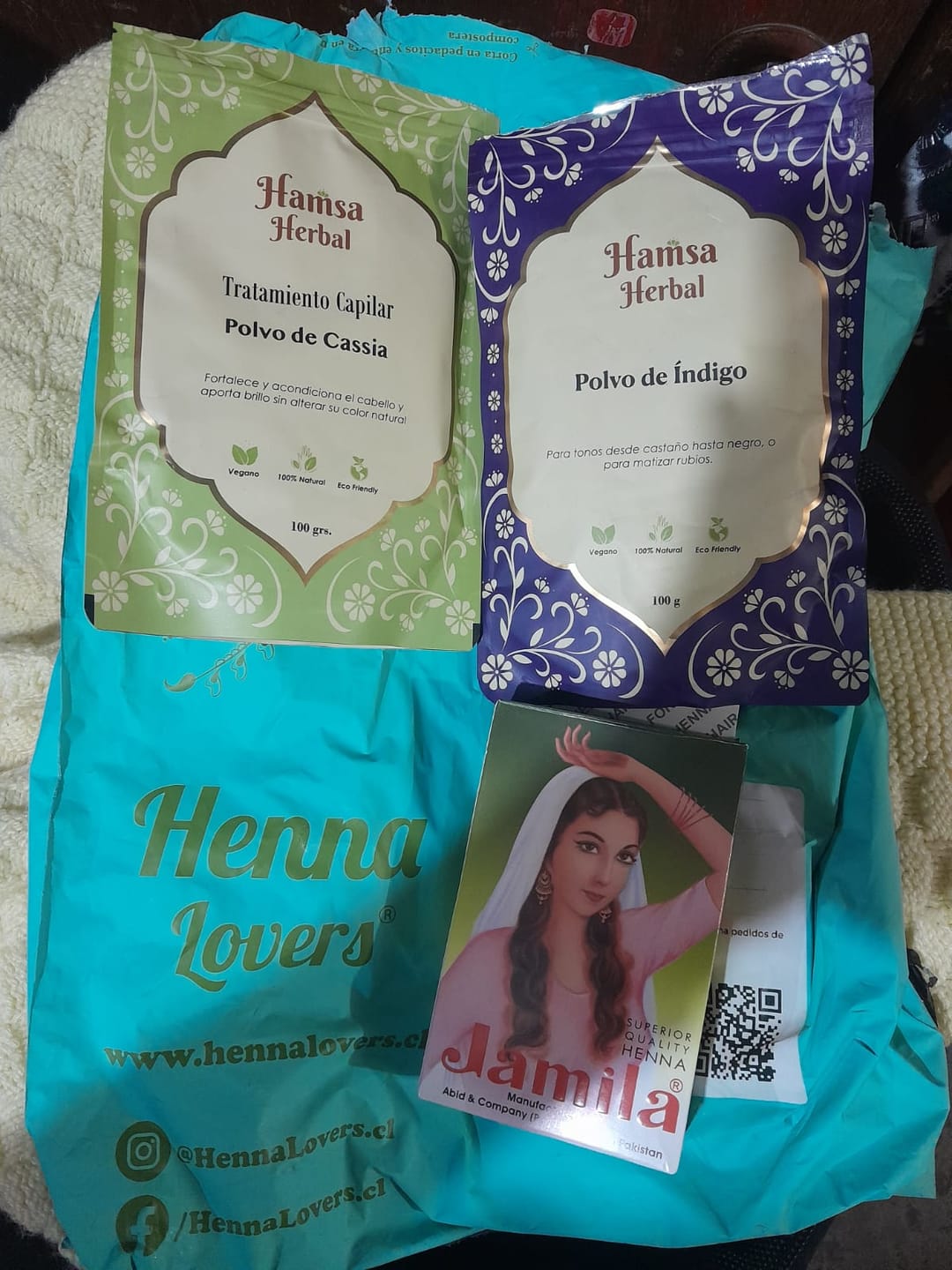Customer photo review of Tratamiento Capilar Polvo de Cassia (Henna Neutra)