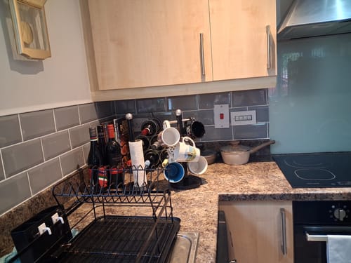 Customer photo review of Metro Pizarra Gloss Rectangle Ceramic Tiles